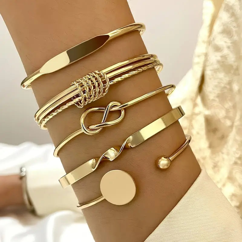 Elegant Gold Bracelet Set