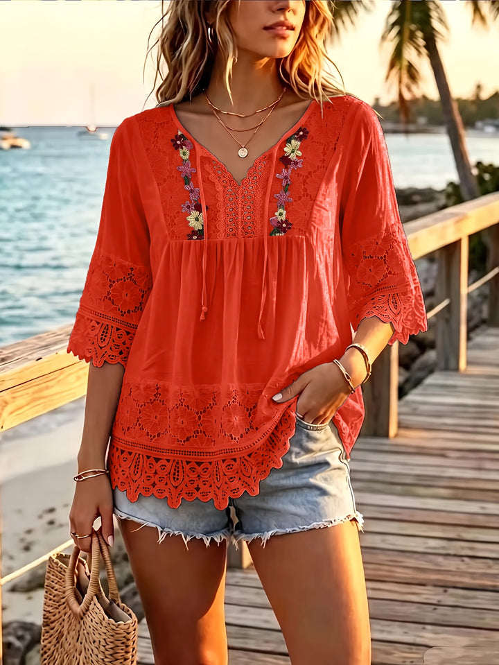 Imogen | Lace Patchwork Top