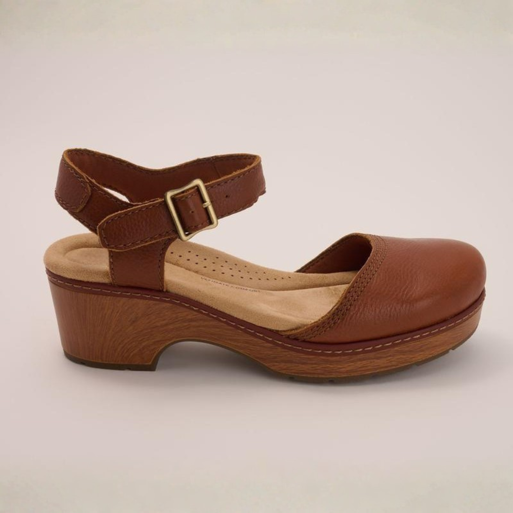 Nora | Leather Platform Clogs