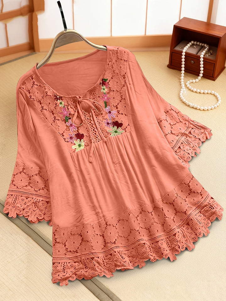 Imogen | Lace Patchwork Top
