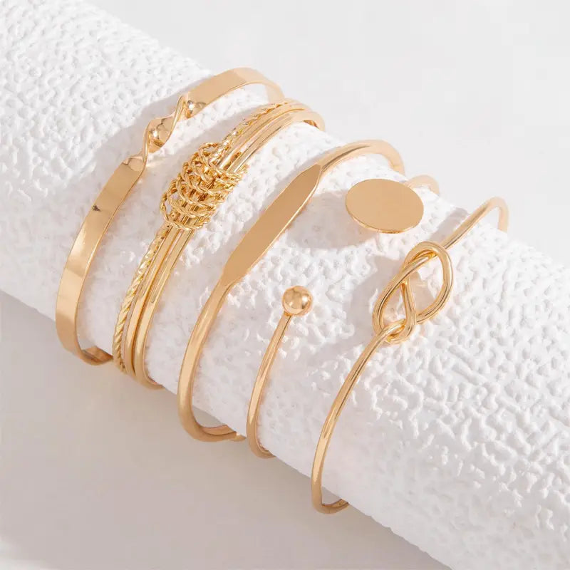 Elegant Gold Bracelet Set