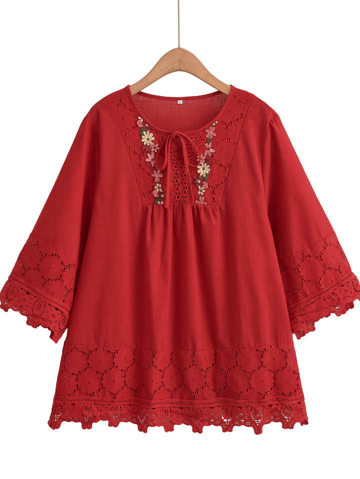 Imogen | Lace Patchwork Top