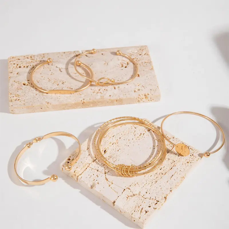 Elegant Gold Bracelet Set