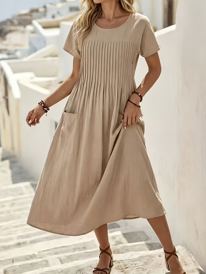 Margot | Pleated Midi Dress