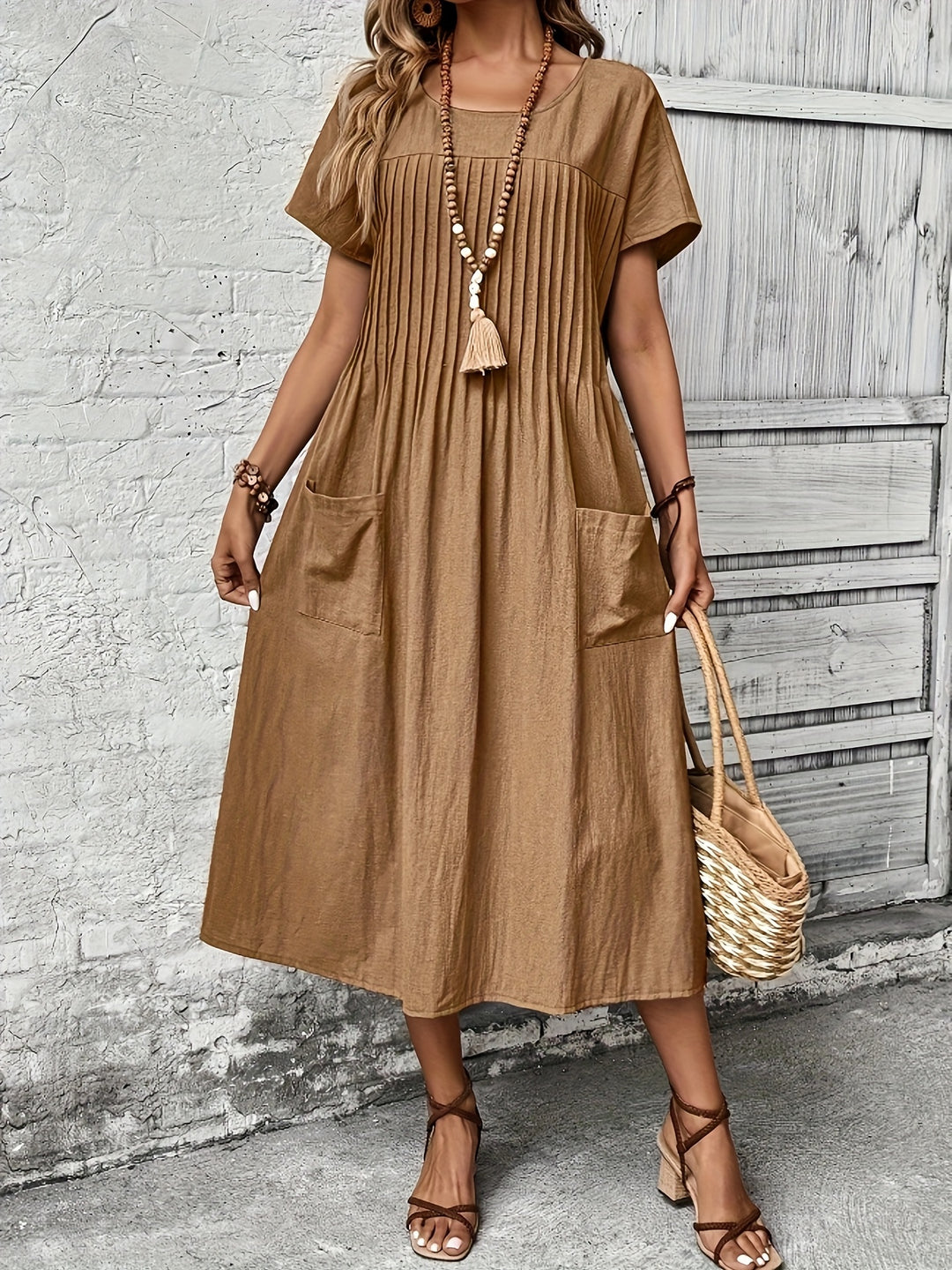 Margot | Pleated Midi Dress