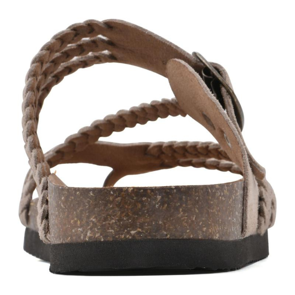 Hayleigh | Braided Cork Sandals – Single Buckle
