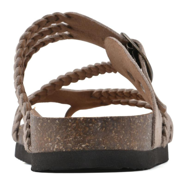 Hayleigh | Braided Cork Sandals – Double Buckle