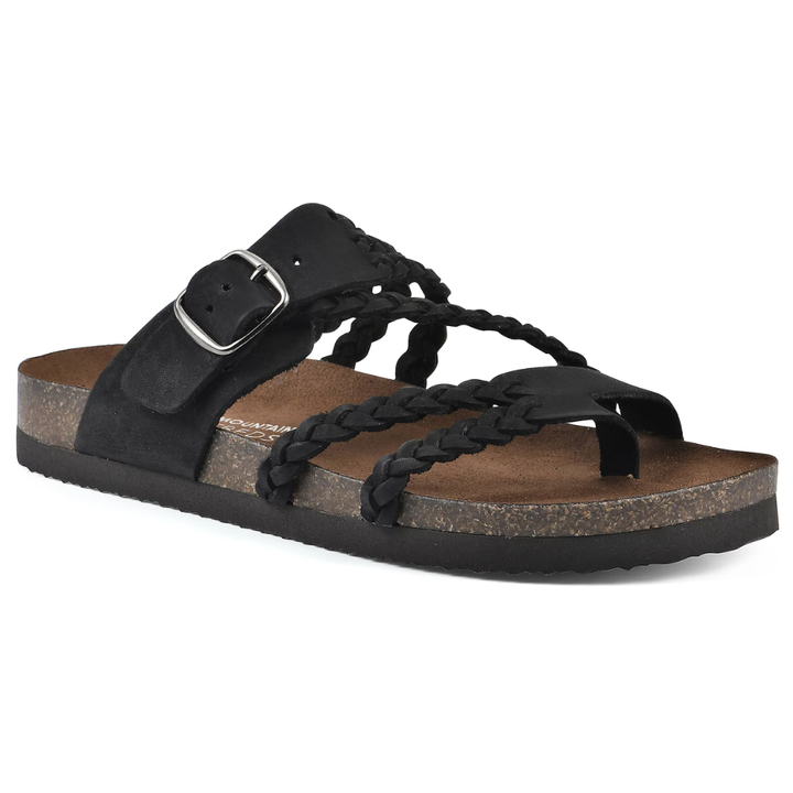Hayleigh | Braided Cork Sandals – Single Buckle
