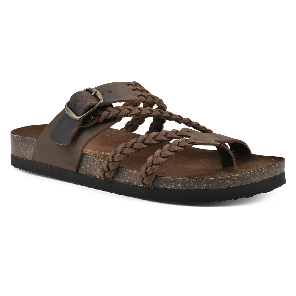 Hayleigh | Braided Cork Sandals – Single Buckle