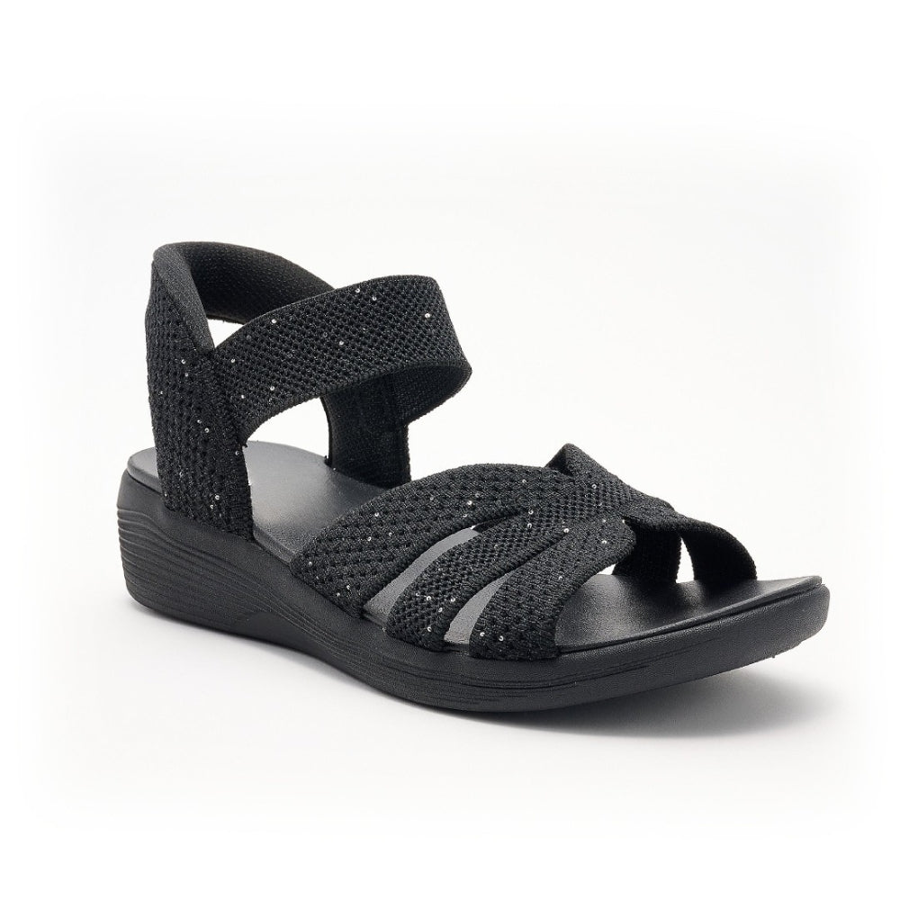 Tessa | Sequin Knit Wedge Sandals
