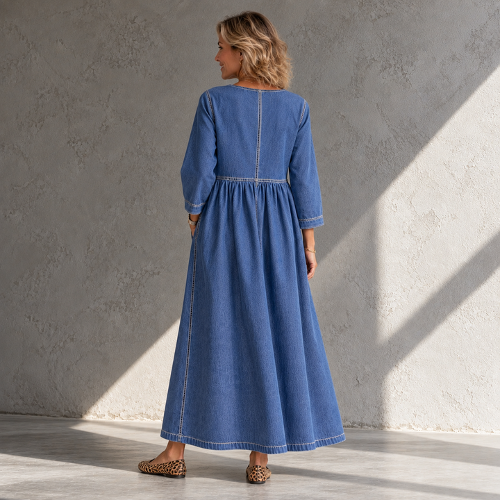 Zephyrelle | Vintage Denim Maxi Dress