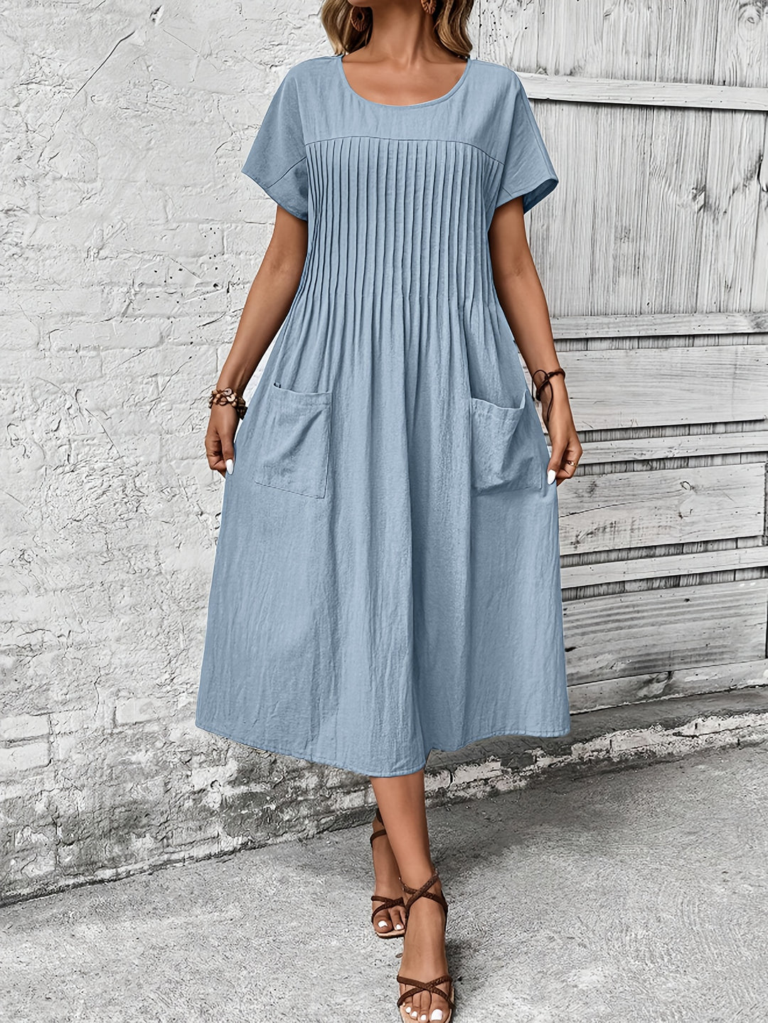 Margot | Pleated Midi Dress