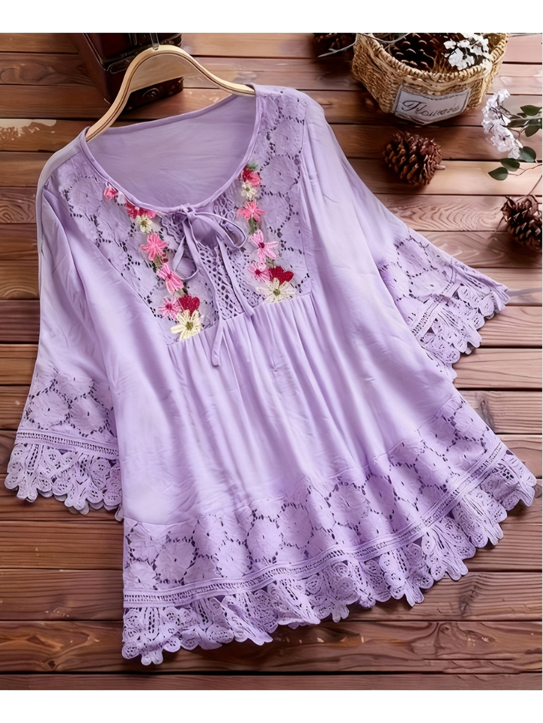 Imogen | Lace Patchwork Top