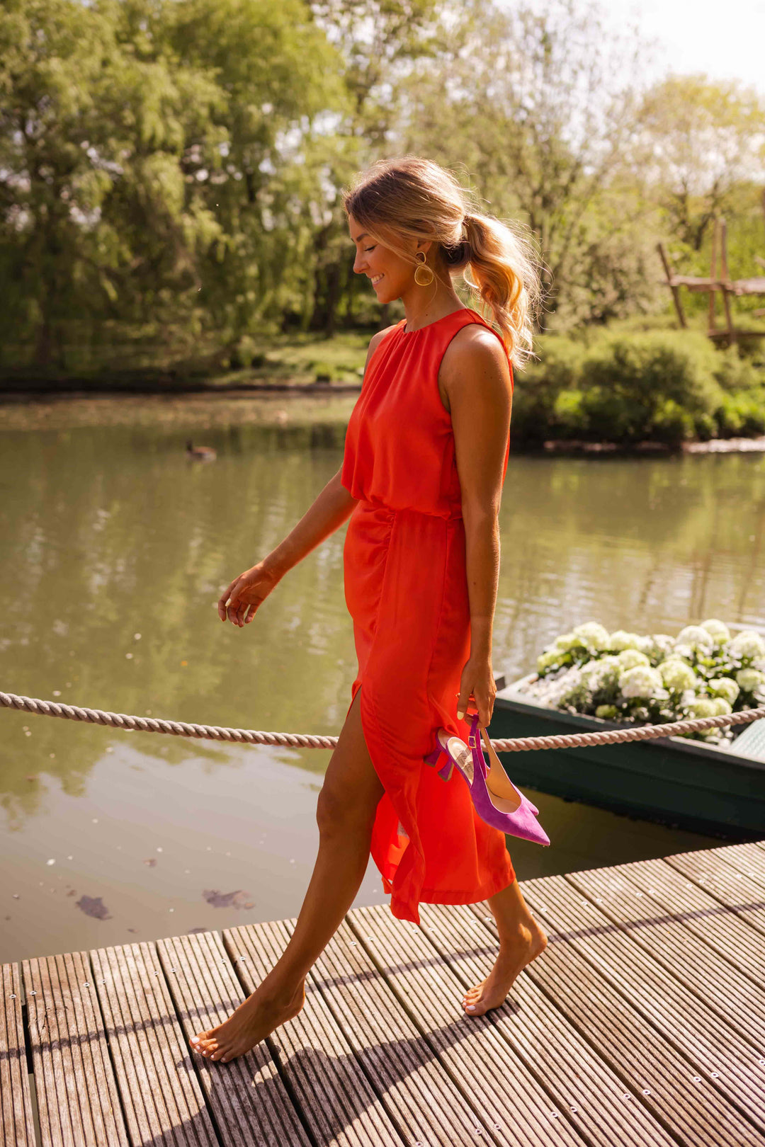 Delphine | Sleeveless Midi Dress