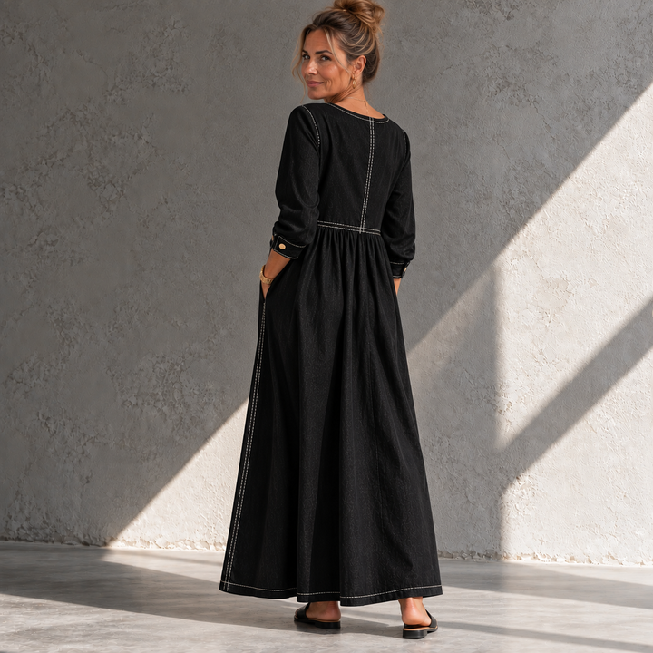 Zephyrelle | Vintage Denim Maxi Dress