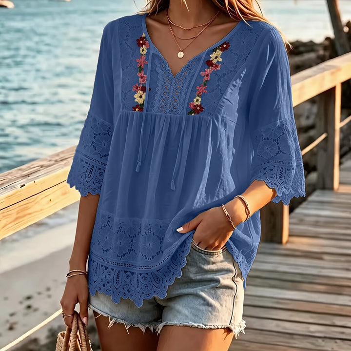 Imogen | Lace Patchwork Top
