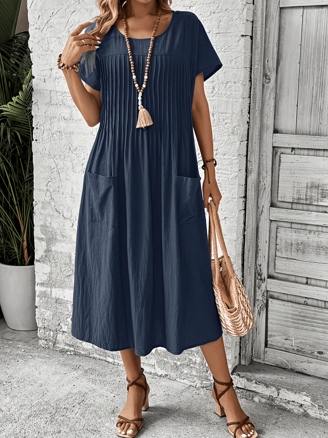 Margot | Pleated Midi Dress