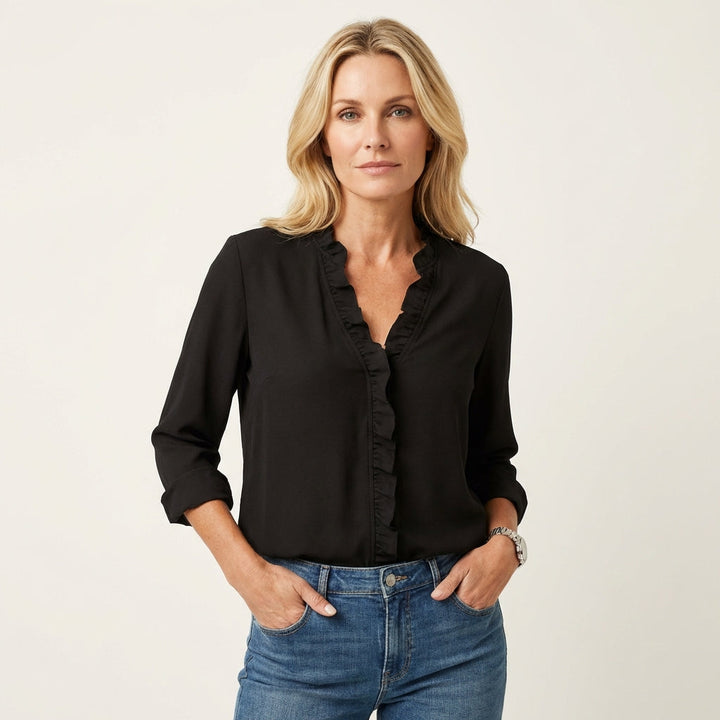 Camilla | Ruffled V-Neck Blouse