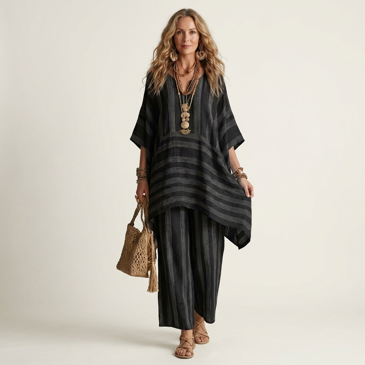 Kiara | Striped Linen Set