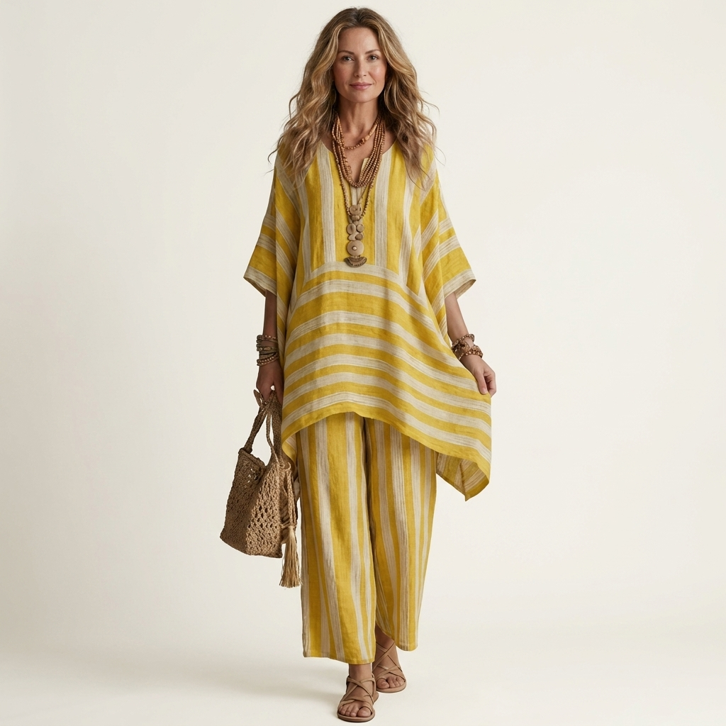 Kiara | Striped Linen Set