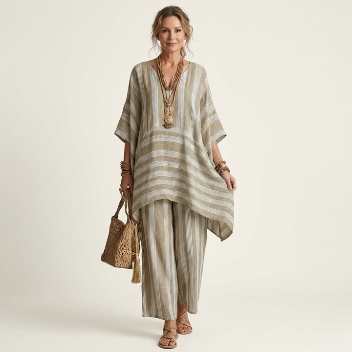 Kiara | Striped Linen Set