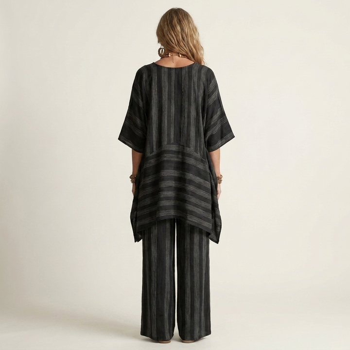 Kiara | Striped Linen Set