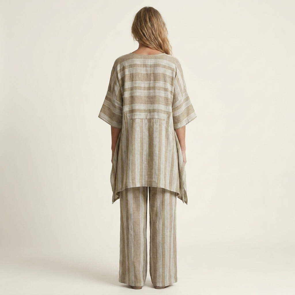 Kiara | Striped Linen Set