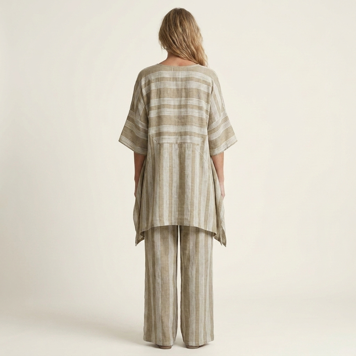 Kiara | Striped Linen Set