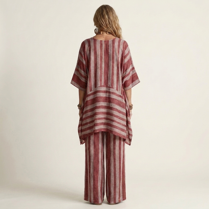 Kiara | Striped Linen Set