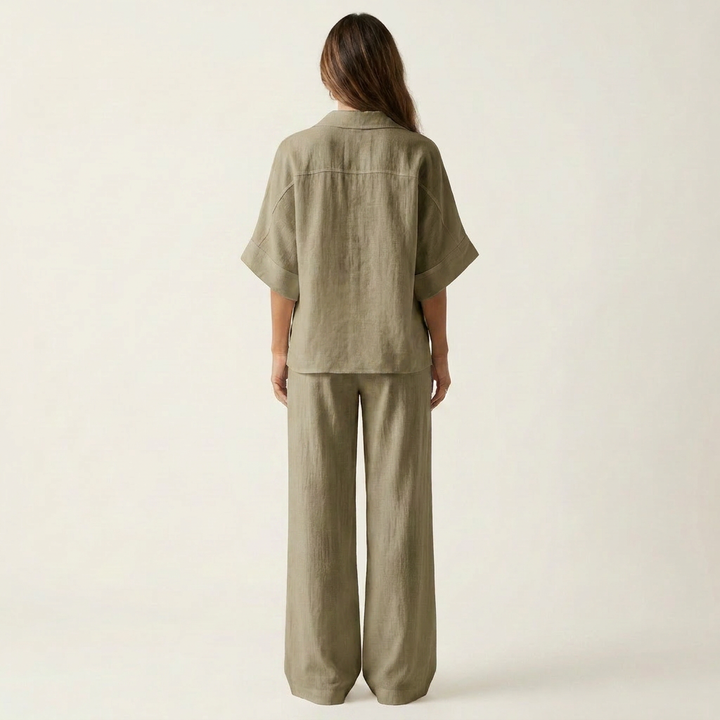 Eriola | Cotton-Blend Gauze Two-Piece Set