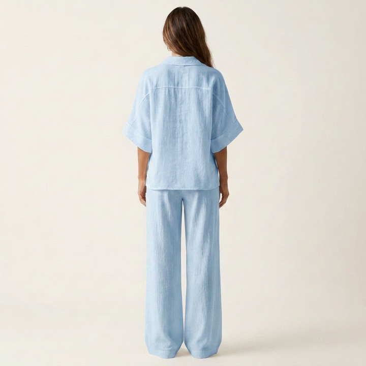 Eriola | Cotton-Blend Gauze Two-Piece Set