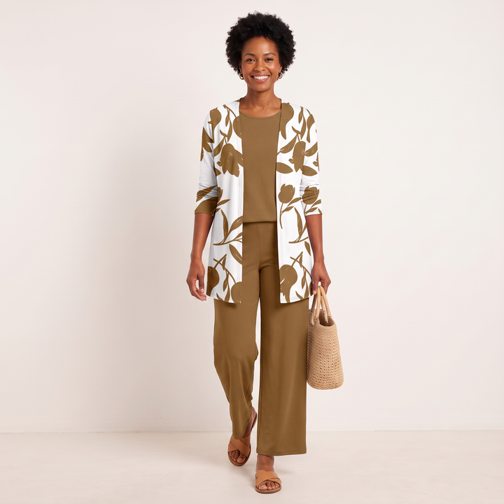 Ivy Three-Piece Set Brown front