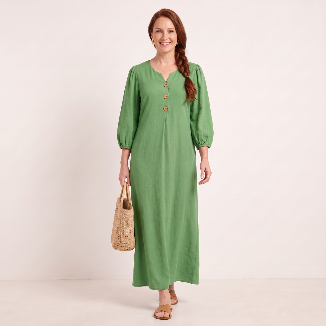 Talia Maxi Dress Green front