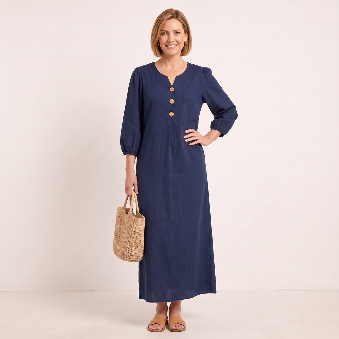 Talia Maxi Dress Navy front