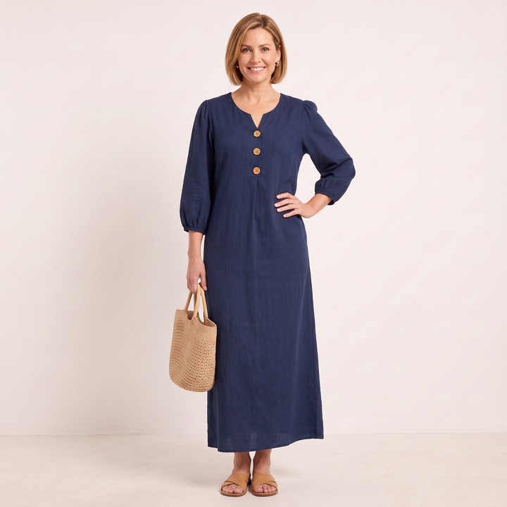 Talia Maxi Dress Navy front
