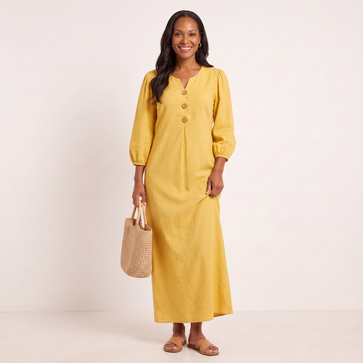 Talia Maxi Dress Yellow front