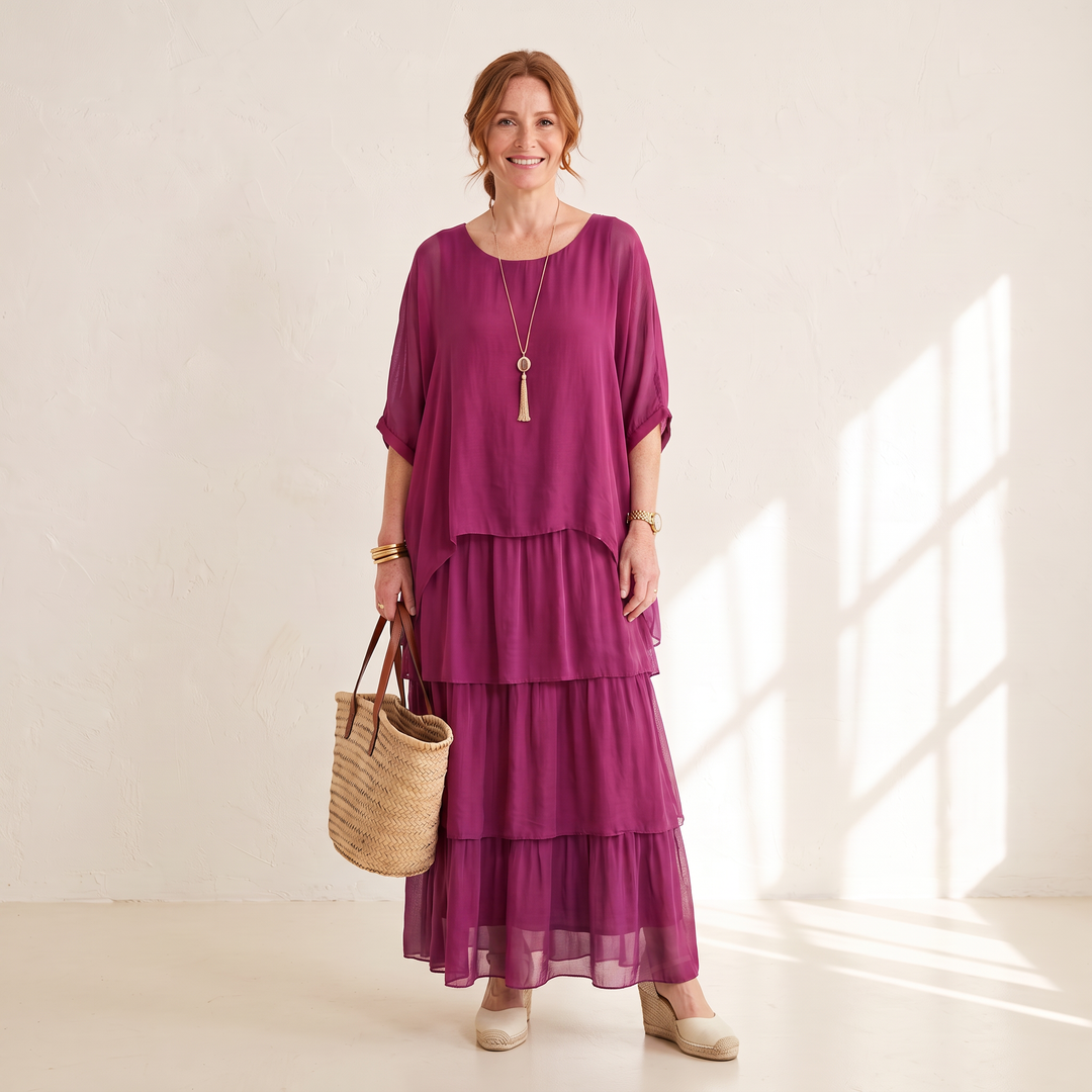 Sophie Maxi Dress Berry front