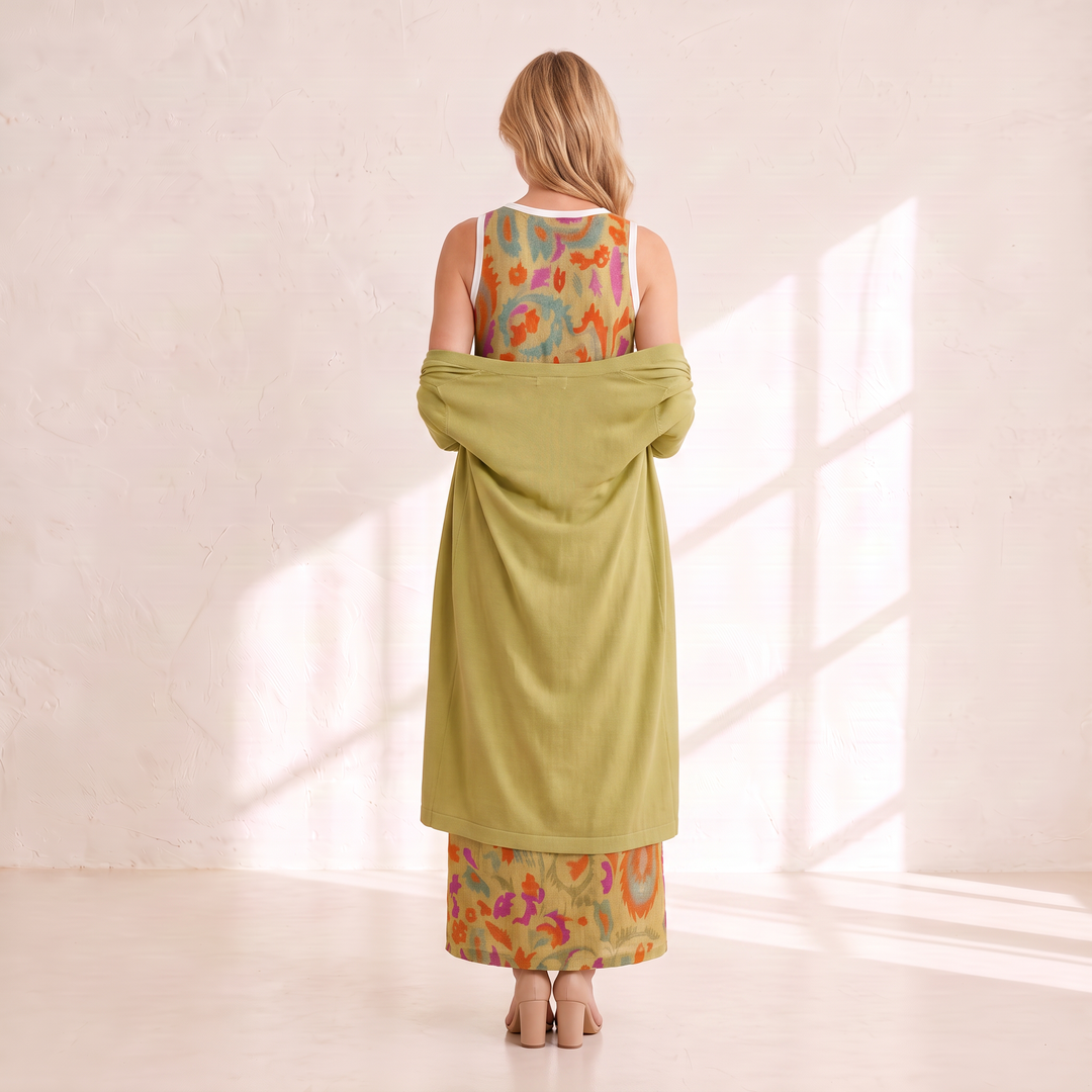 Élina Dress Set Yellow back