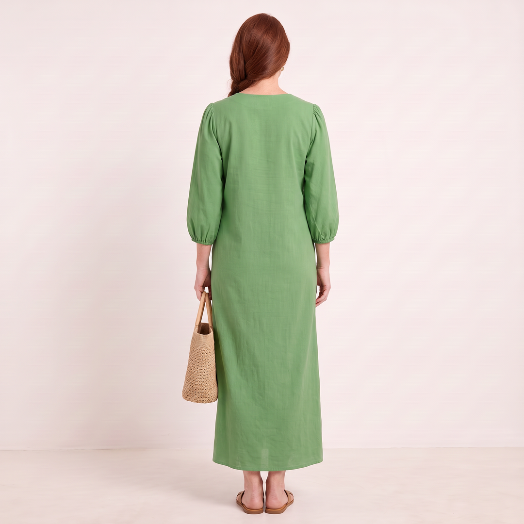Talia Maxi Dress Green back