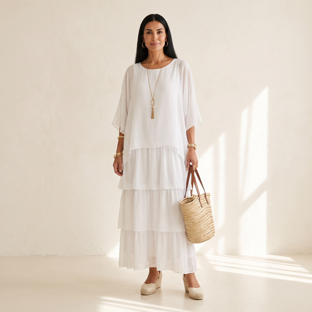 Sophie Maxi Dress White front