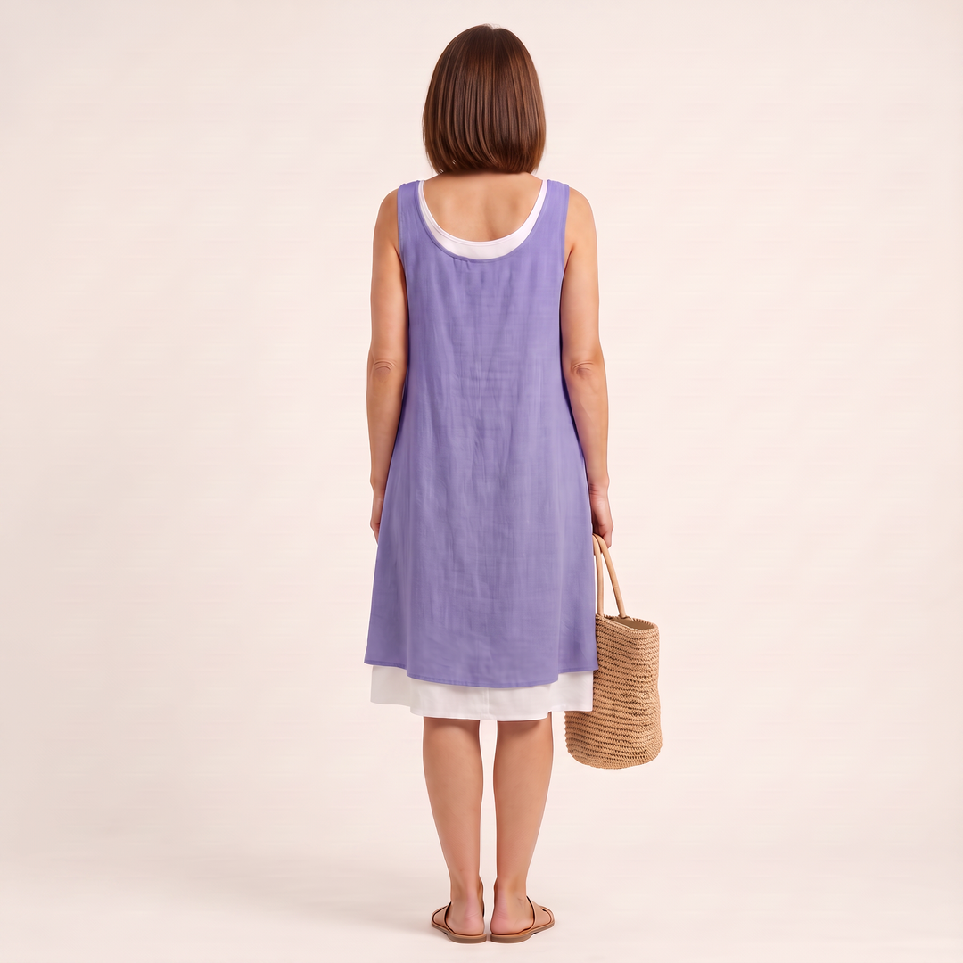 Sofia Spring Dress Purple back