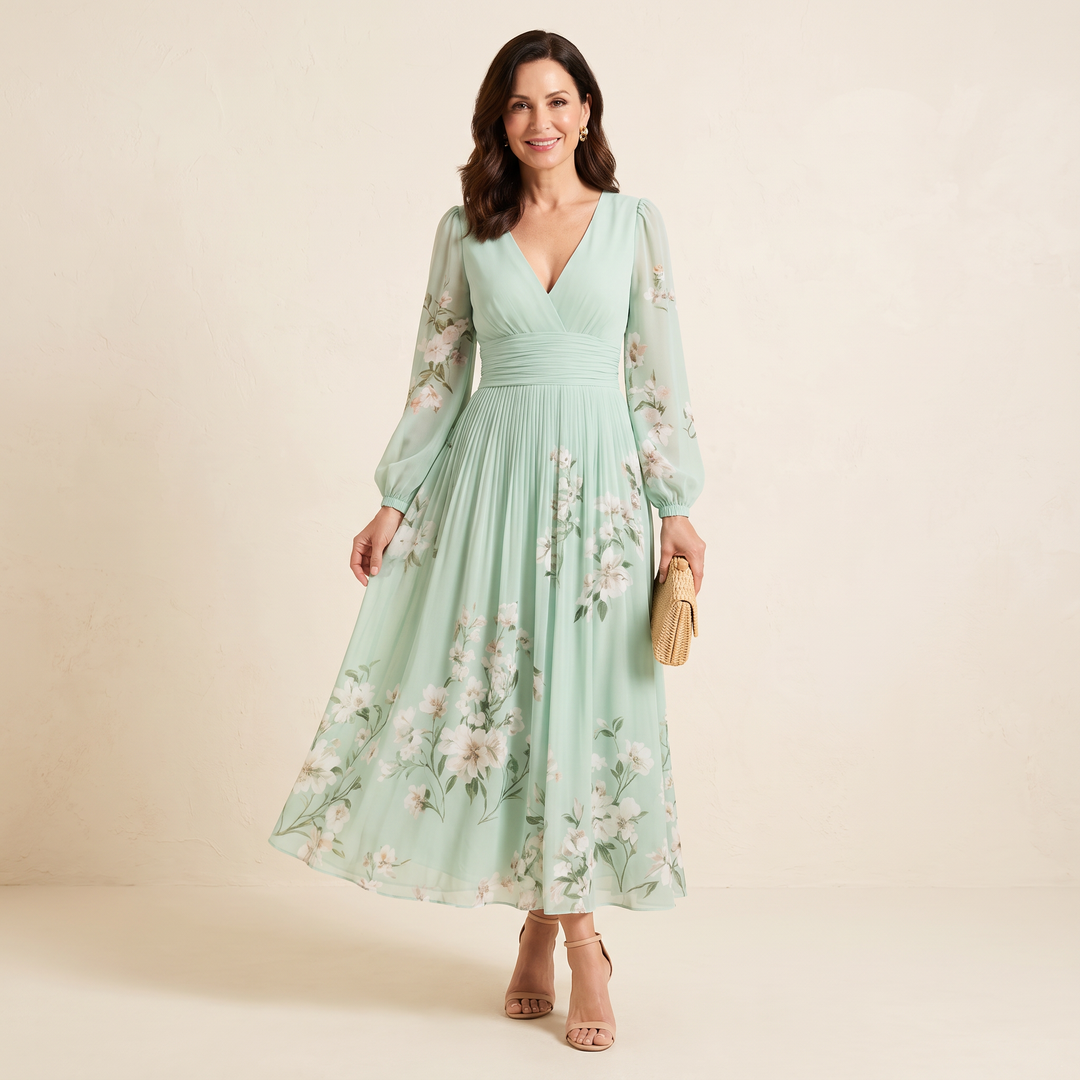 Odelia Floral Midi Dress front