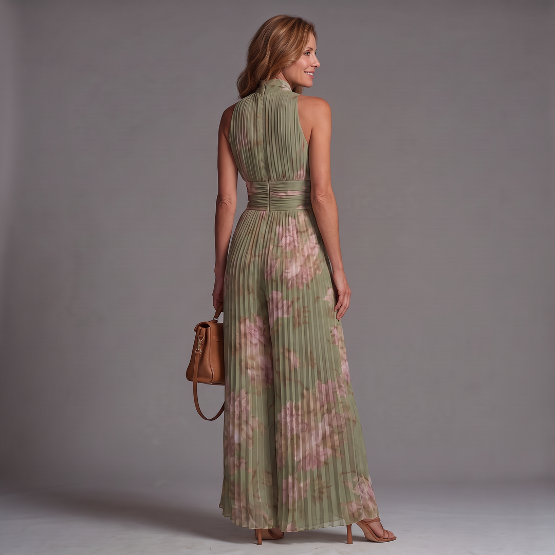 Laure Jumpsuit Sage Floral back