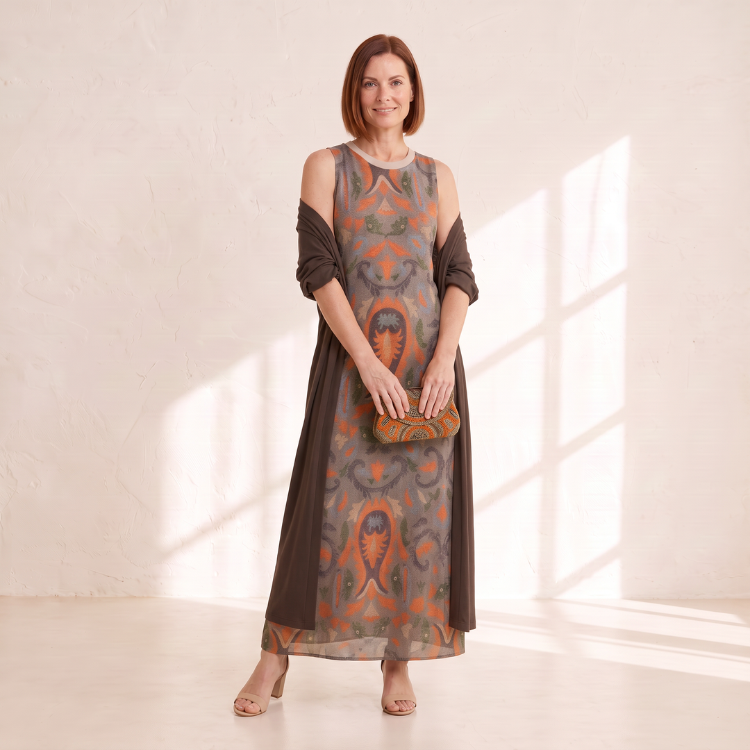 Élina Dress Set Mocha front