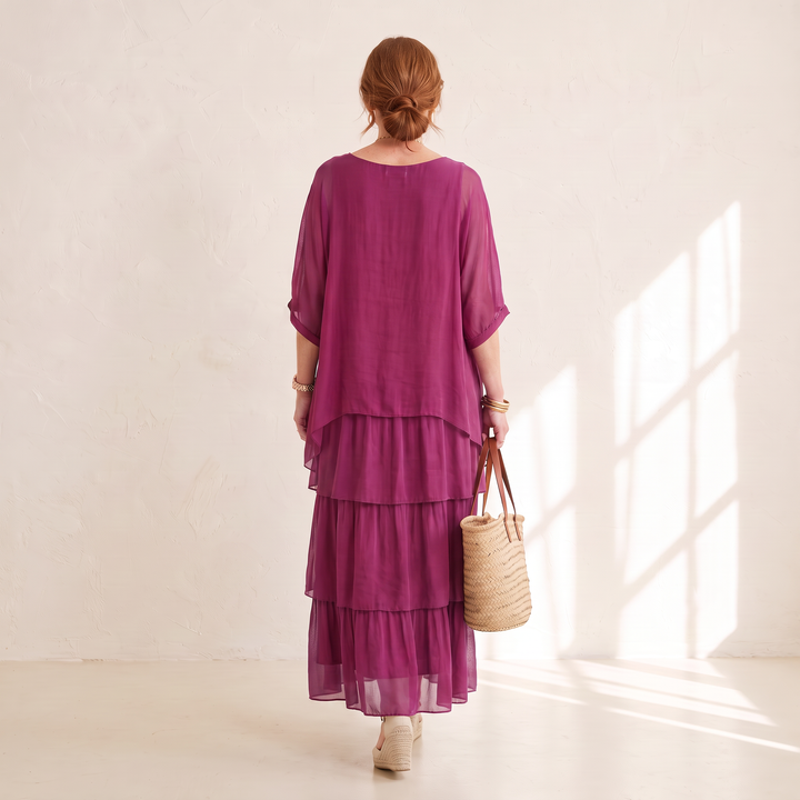 Sophie Maxi Dress Berry back