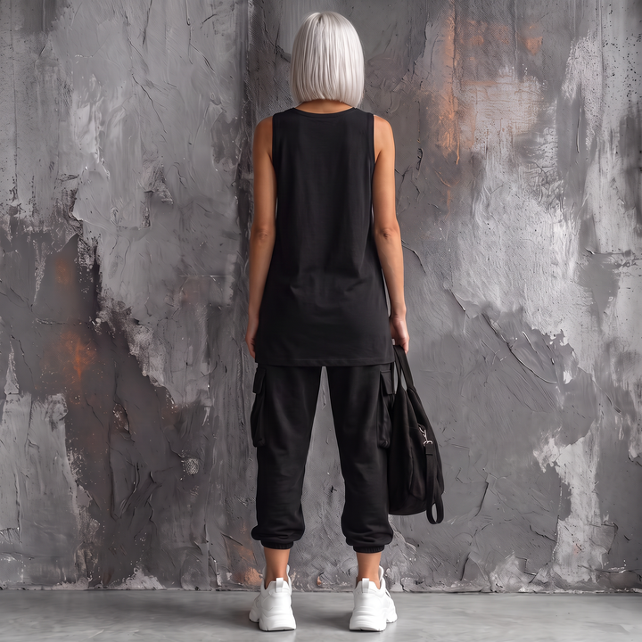 Zenara Two-Piece Set Black back
