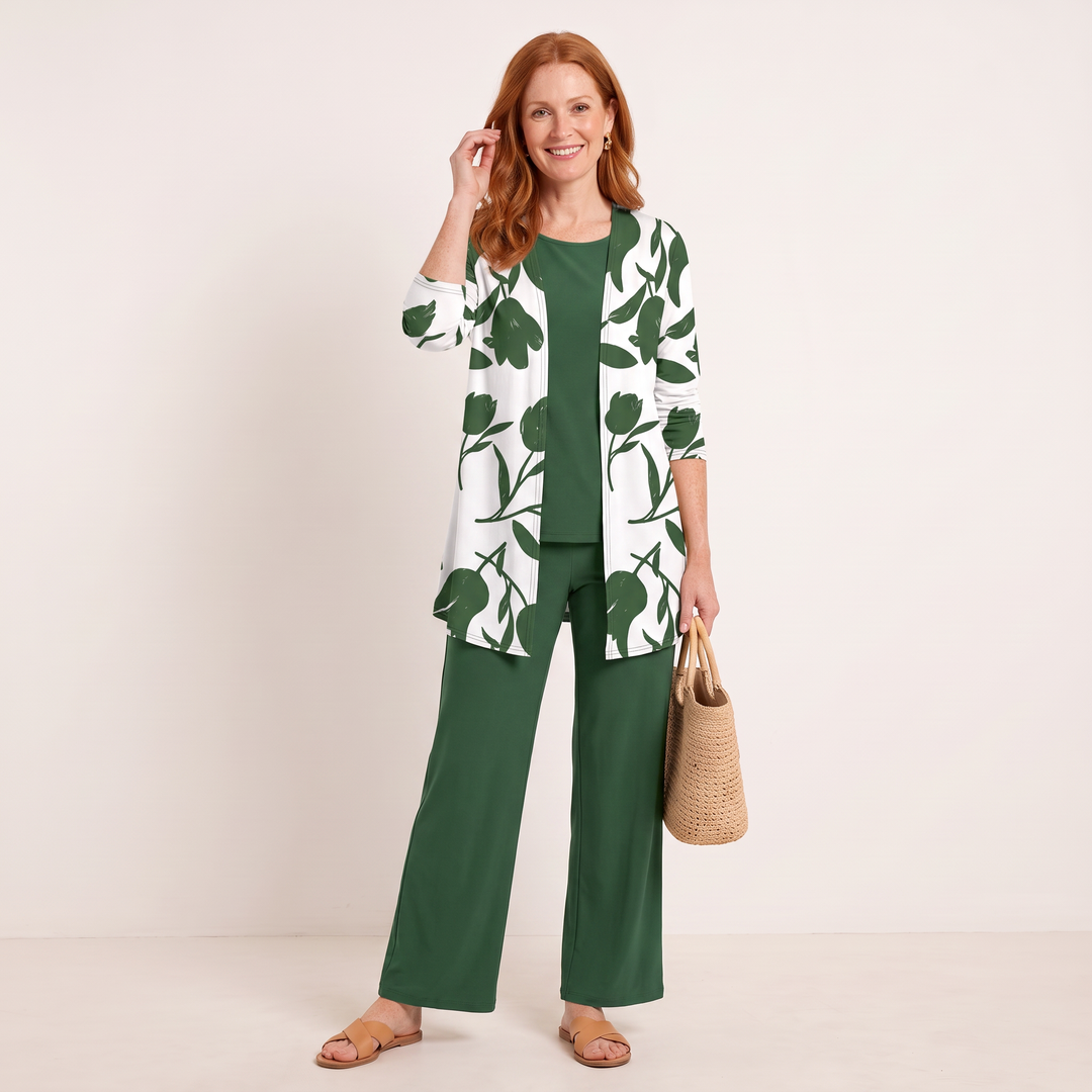 Ivy Three-Piece Set Green front