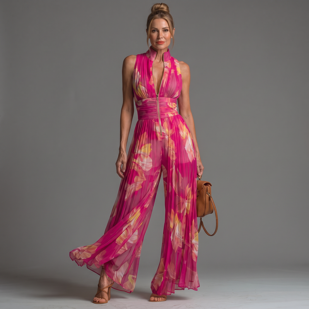 Laure Jumpsuit Blush Pink front