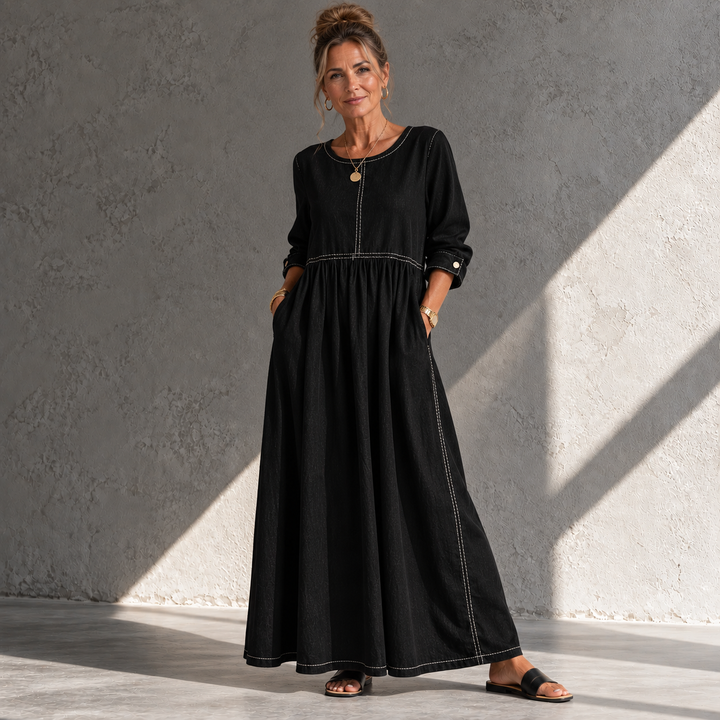 Zephyrelle | Vintage Denim Maxi Dress