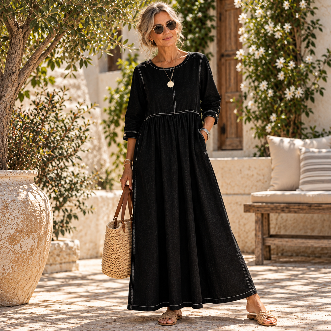 Zephyrelle | Vintage Denim Maxi Dress